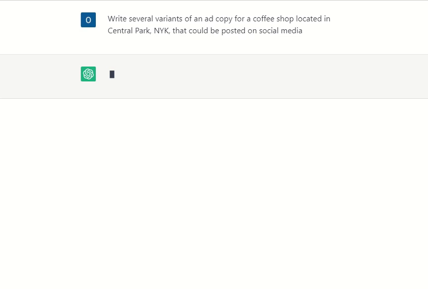 ChatGPT writes ad copies